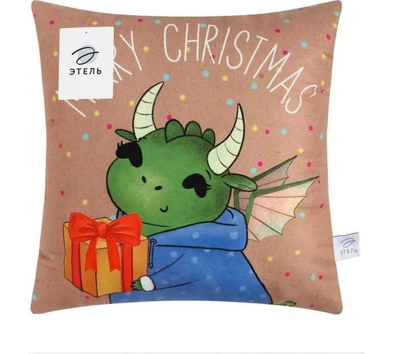 Подушка Этель Merry Christmas 40х40 см, 100% полиэстер, велюр 9822174