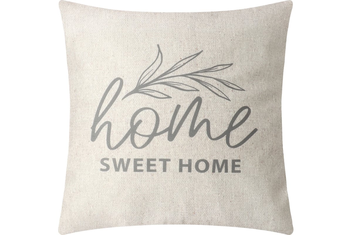 Чехол на подушку Этель Home sweet home 40x40 см, 100% полиэстер, велюр  9603055 - выгодная цена, отзывы, характеристики, фото - купить в Москве и РФ