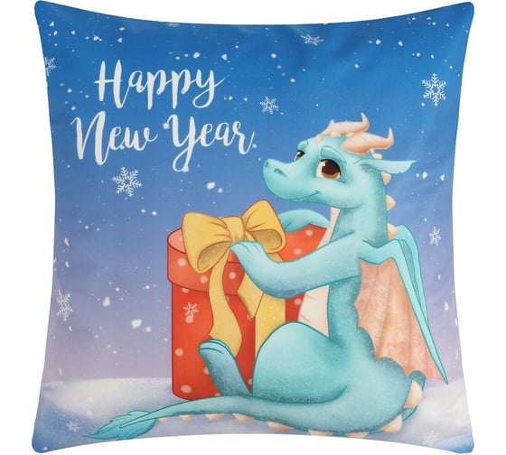 Чехол на подушку Этель Happy New Year 40х40 см, 100% полиэстер, велюр 9402669