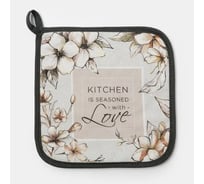 Прихватка Этель Floral mood 19x19 саржа, 100% хлопок ватин 250 г/м2 4523407