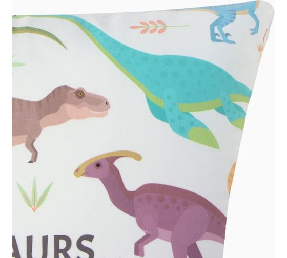 Декоративная подушка Этель Dinosaurs 40х40 см, велюр 9849744