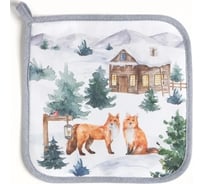 Прихватка Этель Forest animals 19x19 саржа, 100% хлопок ватин 250 г/м2 6861933