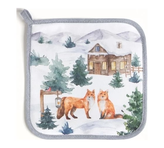 Прихватка Этель Forest animals 19x19 саржа, 100% хлопок ватин 250 г/м2 6861933 1
