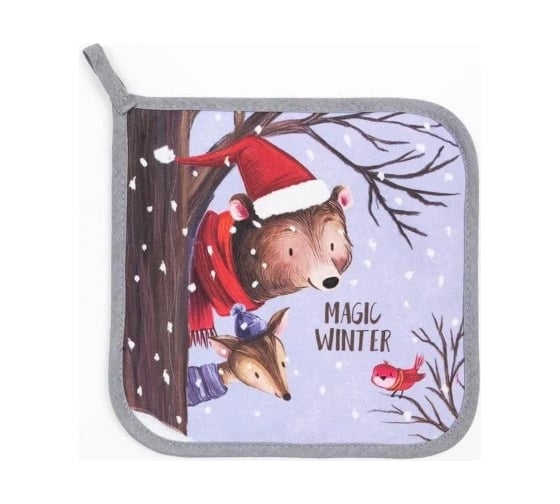Прихватка Этель Magic winter 19x19 саржа, 100% хлопок ватин 250 г/м2 6861936