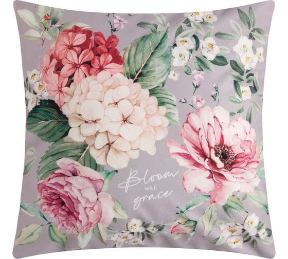 Чехол на подушку Этель Bloom 40x40 см, велюр, 100% полиэстер 9276123 1