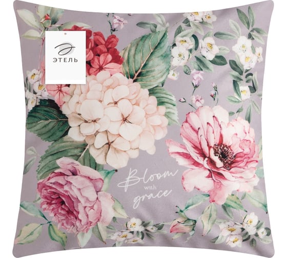 Чехол на подушку Этель Bloom 40x40 см, велюр, 100% полиэстер 9276123