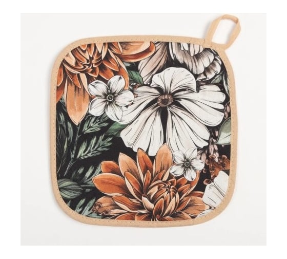 Прихватка Этель Meadow flower 19x19 см, 100% хлопок саржа 190 г/м2 7560471