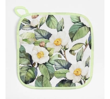 Прихватка Этель Сamellia 19x19 см, 100% хлопок саржа 190 г/м2 7560438