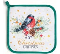 Прихватка Этель Сhristmas greetings 19x19 саржа, 100% хлопок ватин 250 г/м2 6861930