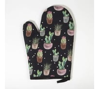 Кухонный набор Этель Succulents варежка-прихватка 20x27 см, прихватка 19x19 см, 100% хлопок 6756598