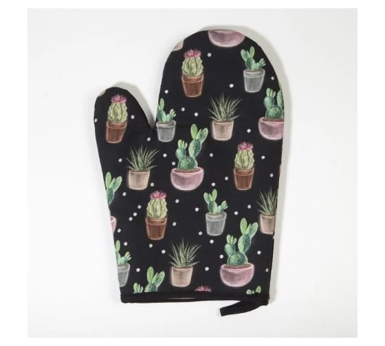Кухонный набор Этель Succulents варежка-прихватка 20x27 см, прихватка 19x19 см, 100% хлопок 6756598