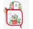 Кухонный набор Этель Christmas red flowers варежка-прихватка 20x28 см, прихватка 19x19 см, 100% хлопок 6535957 1