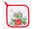Кухонный набор Этель Christmas red flowers варежка-прихватка 20x28 см, прихватка 19x19 см, 100% хлопок 6535957 4