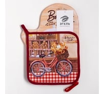 Кухонный набор Этель Bakery house: варежка-прихватка 20x28 см, прихватка 19x19 см, 100% хлопок 6535973