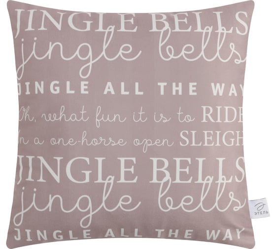 Чехол на подушку Этель Jingle bells, 40х40 см, 100% полиэстер, велюр 9377232 1