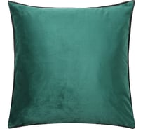 Декоративная наволочка Этель кант, 45х45 см, изумрудный, 100% пэ, велюр 9656461