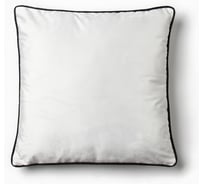 Декоративная наволочка Этель кант, 45х45 см, белый, 100% пэ, велюр 9656457