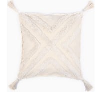 Декоративная наволочка Этель бохо, 45х45 см, молочный, 100% хлопок 9656445