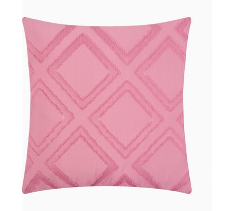 Декоративная наволочка Этель ромб, 42х42 см, розовый 9667771