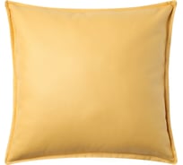 Декоративная наволочка Этель кожзам, 45х45 см, желтый 9667760