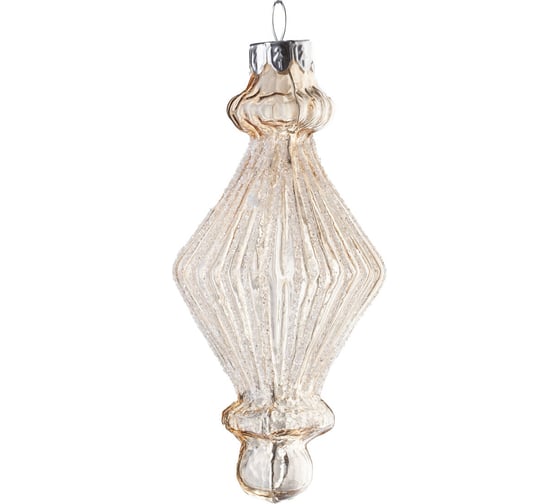 Подвеска на елку Todi стекло, 6х12.5см, светло-золотой 806900454271 1