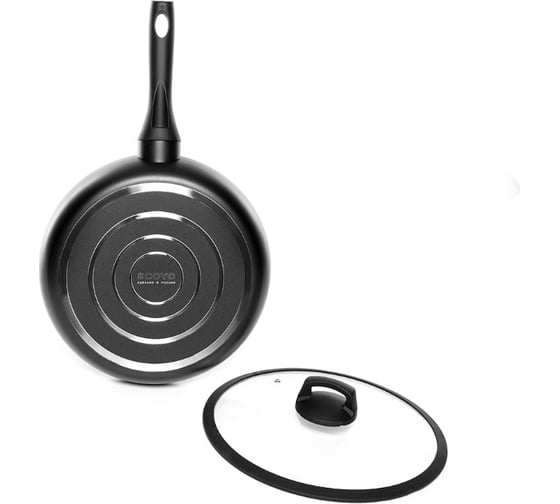 Сотейник SCOVO Hi-Black d 240 мм, стеклянная крышка HB-020