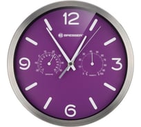 Настенные часы Bresser MyTime ND DCF Thermo/Hygro, 25 см, фиолетовые 76445