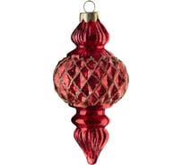 Подвеска на елку Todi стекло, 6.5х14см, красный 806278356476