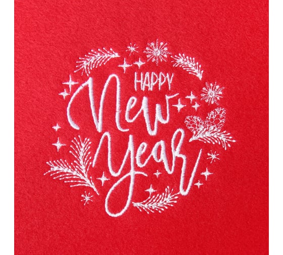 Плед Этель Happy New Year 150х130 см, красный, 160 г/м2, 100% п/э 10100301