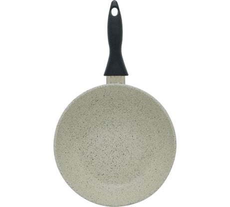 Литая сковорода VARI Классическая каменная белый, 24 см KKLW30124
