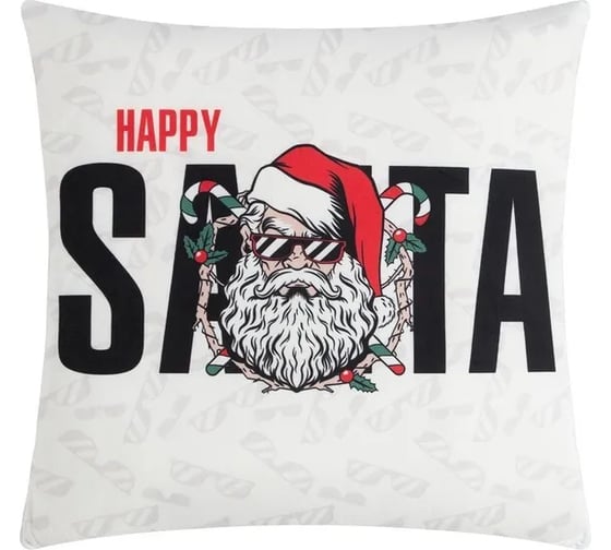 Подушка-плед Этель Happy Santa, подушка 40х40±3 см, плед 100х150 см, 100% полиэстер, 280 г/м2 9101218 1
