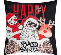 Подушка-плед Этель Bad Santa, подушка 40х40±3 см, плед 100х150 см, 100% полиэстер, 280 г/м2 9101219