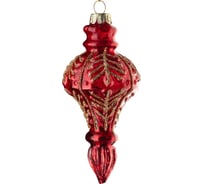 Подвеска на елку TODI стекло, размер 6х13.5 см, цвет красный 806938801994