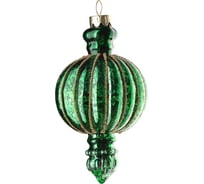 Подвеска на елку TODI стекло, размер 7.5х13 см, цвет зеленый 806486077587