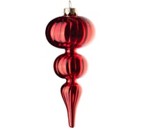 Подвеска на елку TODI стекло, размер 7х17.5 см, цвет красный 806733326323