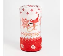 Плед Этель Новогодний олень 150х200 см, 100% п/э, корал-флис 220 гр/м2 9000759