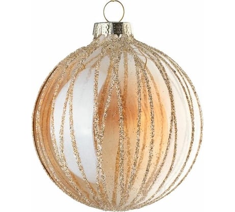 Подвеска на елку Todi Шар микс 4, стекло, размер 8см, цвет золотой 806695171441