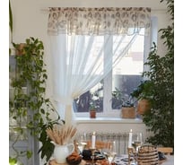 Тюль Этель Healthy life с подхватом и ламбрекеном, 250x200 см, 100% полиэстер, вуаль 4665408