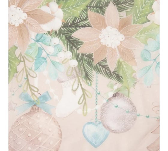 Тюль Этель Beautiful Сhristmas с подхватом и ламбрекеном, 250x200 см, 100% полиэстер, вуаль 5163056