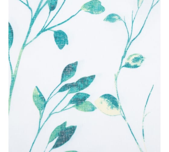 Тюль Этель Green leaves, на шторной ленте, 280х270 см, 70гр/м2, 100% полиэстер 7410883