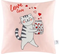 Чехол на подушку Этель Cats love 40х40 см, 100% полиэстер, велюр 5113010