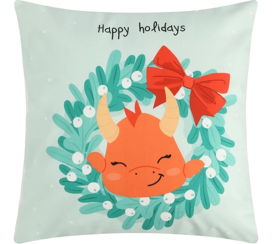 Чехол на подушку Этель Happy Holidays 40х40 см, 100% полиэстер 5751437
