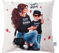 Чехол на подушку Этель Super mom 40х40 см, 100% полиэстер 4778567