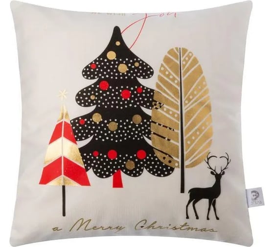 Чехол на подушку Этель Merry Christmas 40х40 см, 100% полиэстер, велюр 4678920 1