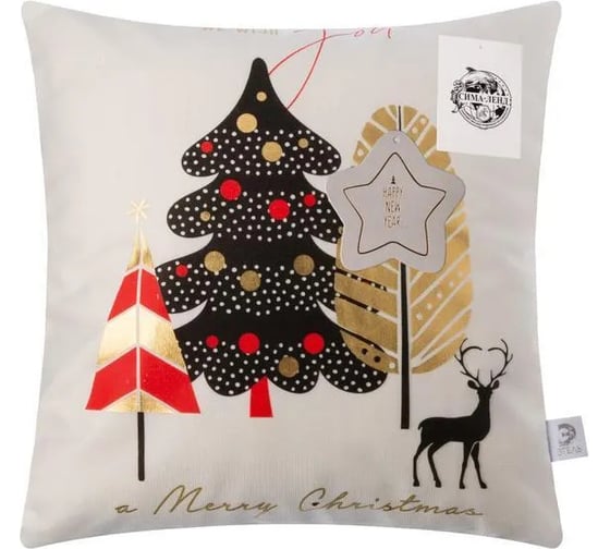 Чехол на подушку Этель Merry Christmas 40х40 см, 100% полиэстер, велюр 4678920
