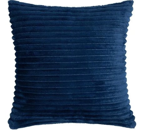 Чехол на подушку Этель синий, 40х40 см, велсофт, 100% полиэстер 7907778