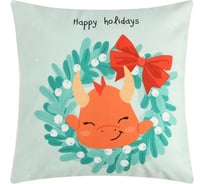 Чехол на подушку Этель Happy holidays 40х40 см, 100% полиэстер, велюр 9402677