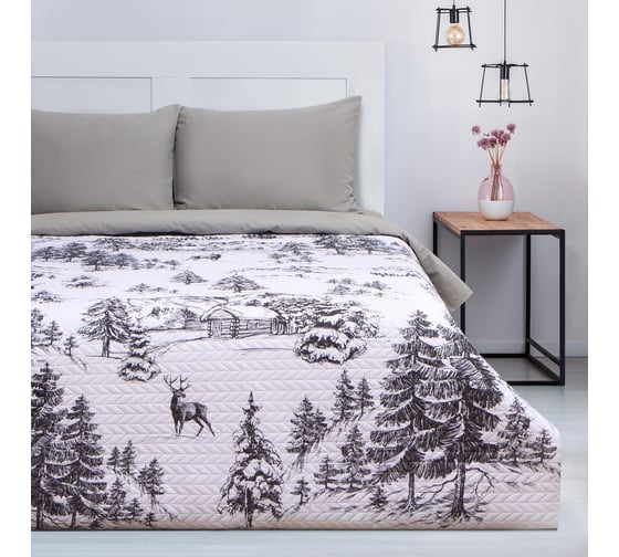 Покрывало Этель Winter forest, 180x210 см, двуспальное, микрофибра 9803155