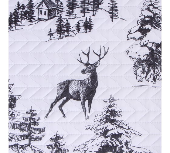 Покрывало Этель Winter forest, 180x210 см, двуспальное, микрофибра 9803155