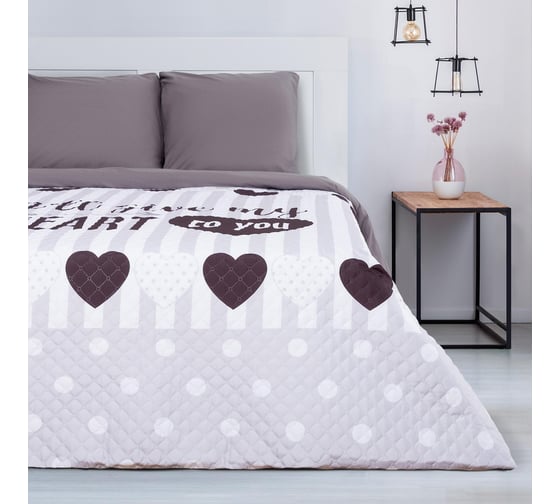 Покрывало Этель My heart, 180x220 ±5 см, двуспальное, микрофибра 5092833 1